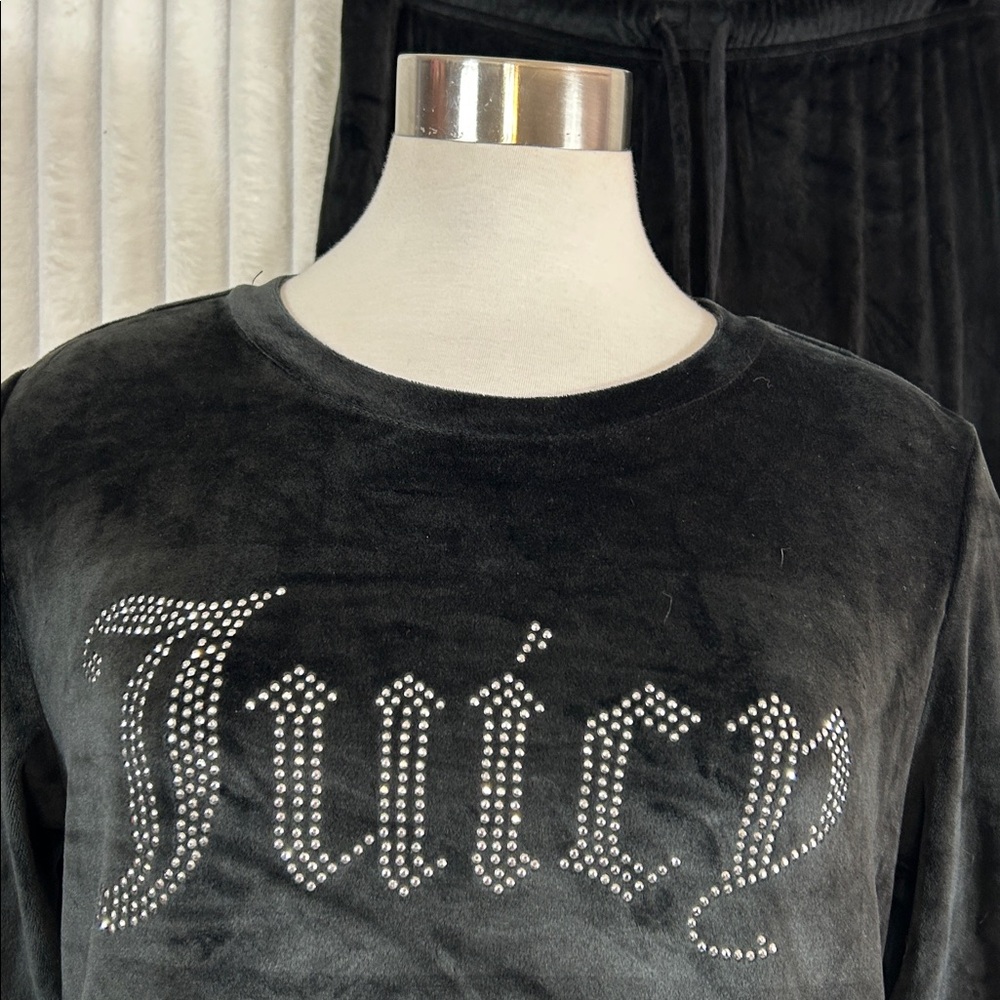 Juicy Couture Sleepwear Black Loungewear Rhinestone Spell Out Juicy Set Size M View 3